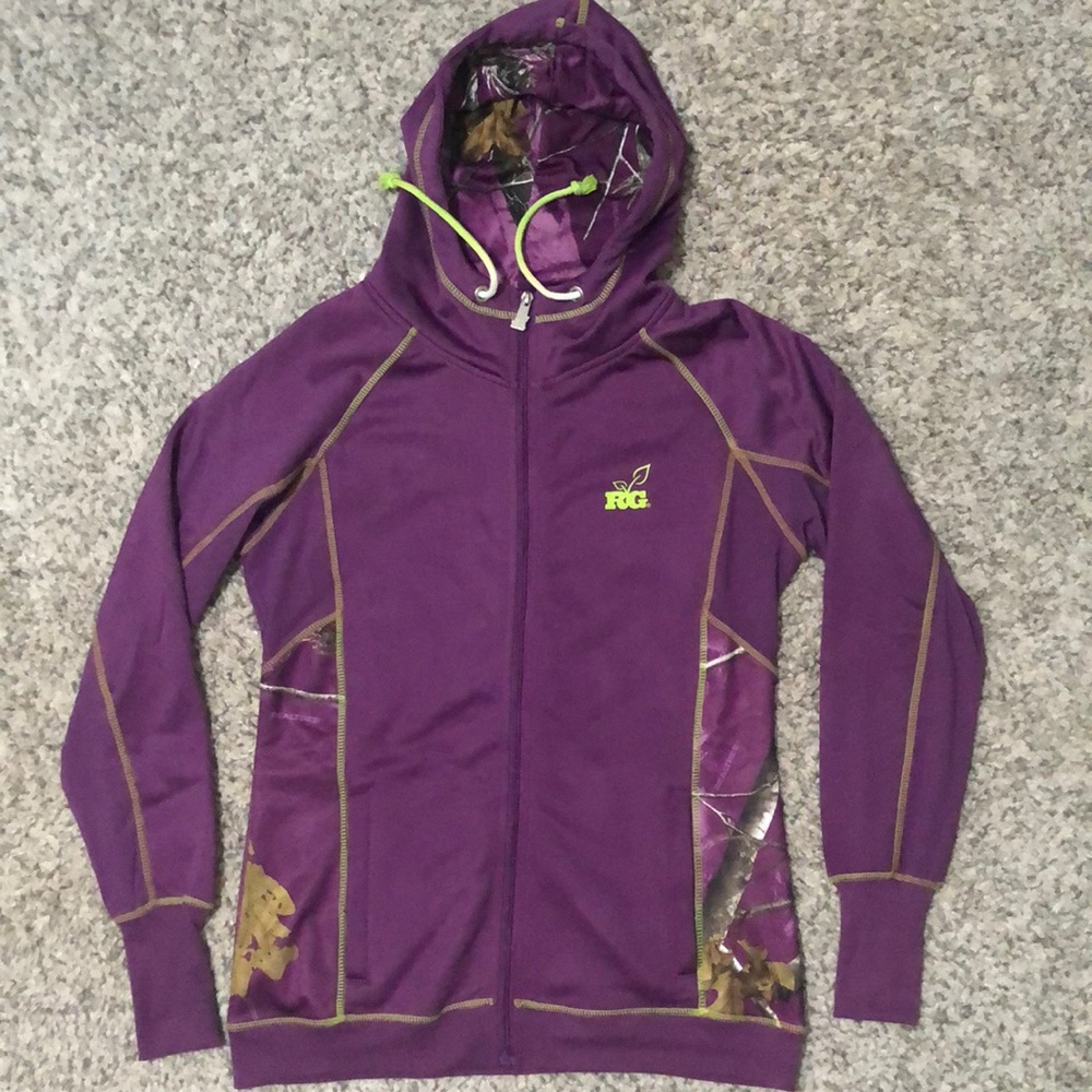 Real-Tree Girl Zipper Hoodie Jacket Size Med